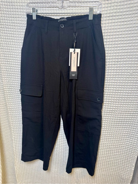 Liverpool Pants - Liverpool LA Black Cargo Crop Pants NWT 6 Petite, Brenda Hi-Rise